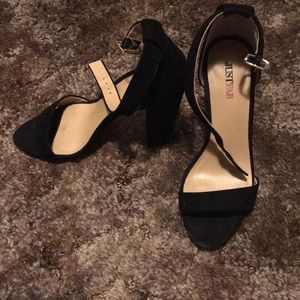 Justfab black heels size 5.5